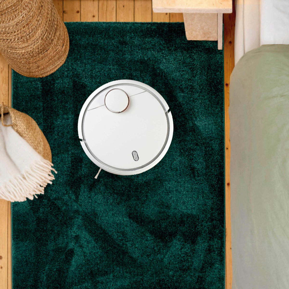 WEBTEPPICH 200/280 cm Sam Dunkelgrün rechteckig  - Dunkelgrün, Basics, Kunststoff (200/280cm) - Astra