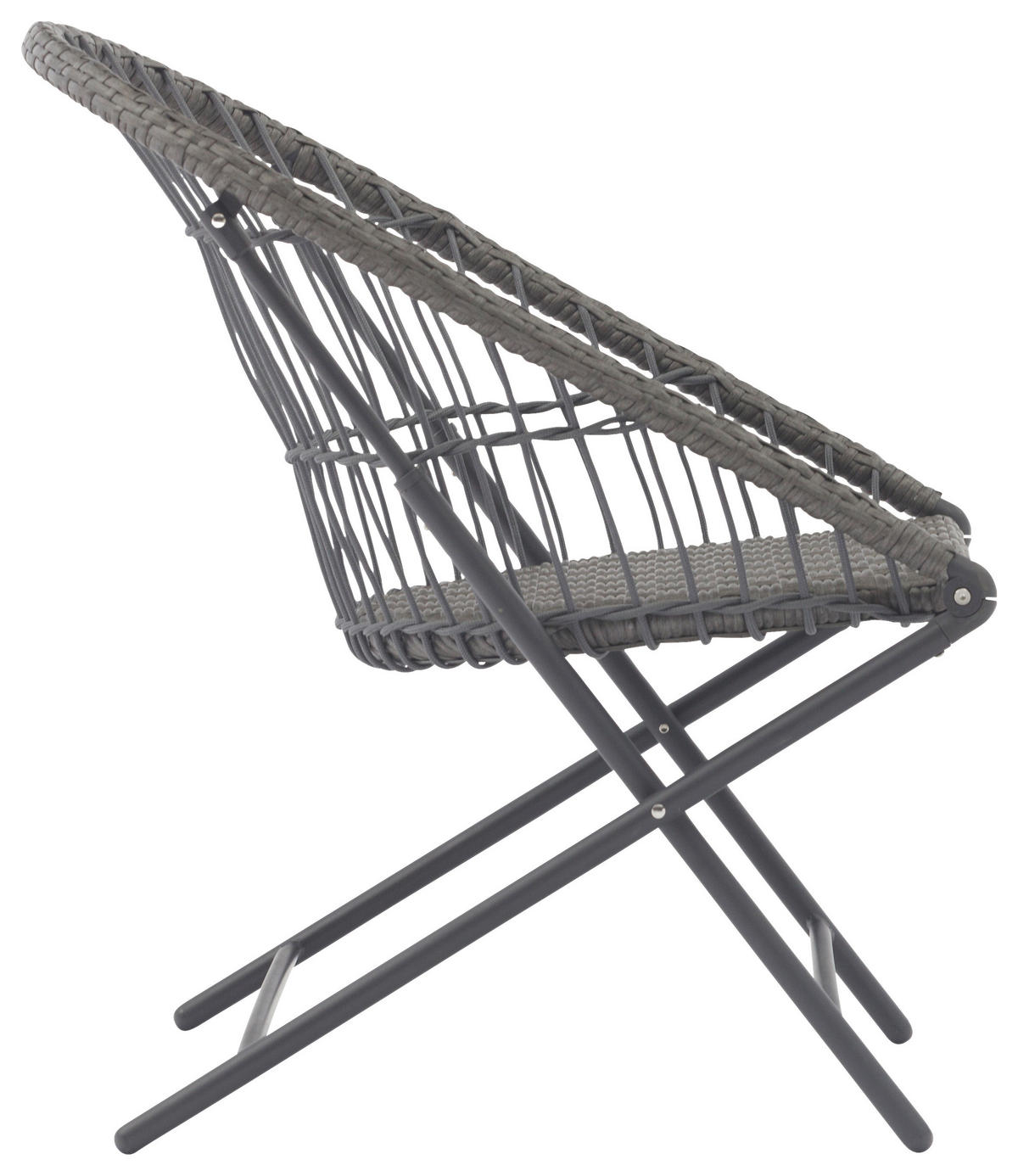 BALKONSET Anthrazit 3-teilig  - Anthrazit, KONVENTIONELL, Kunststoff/Metall