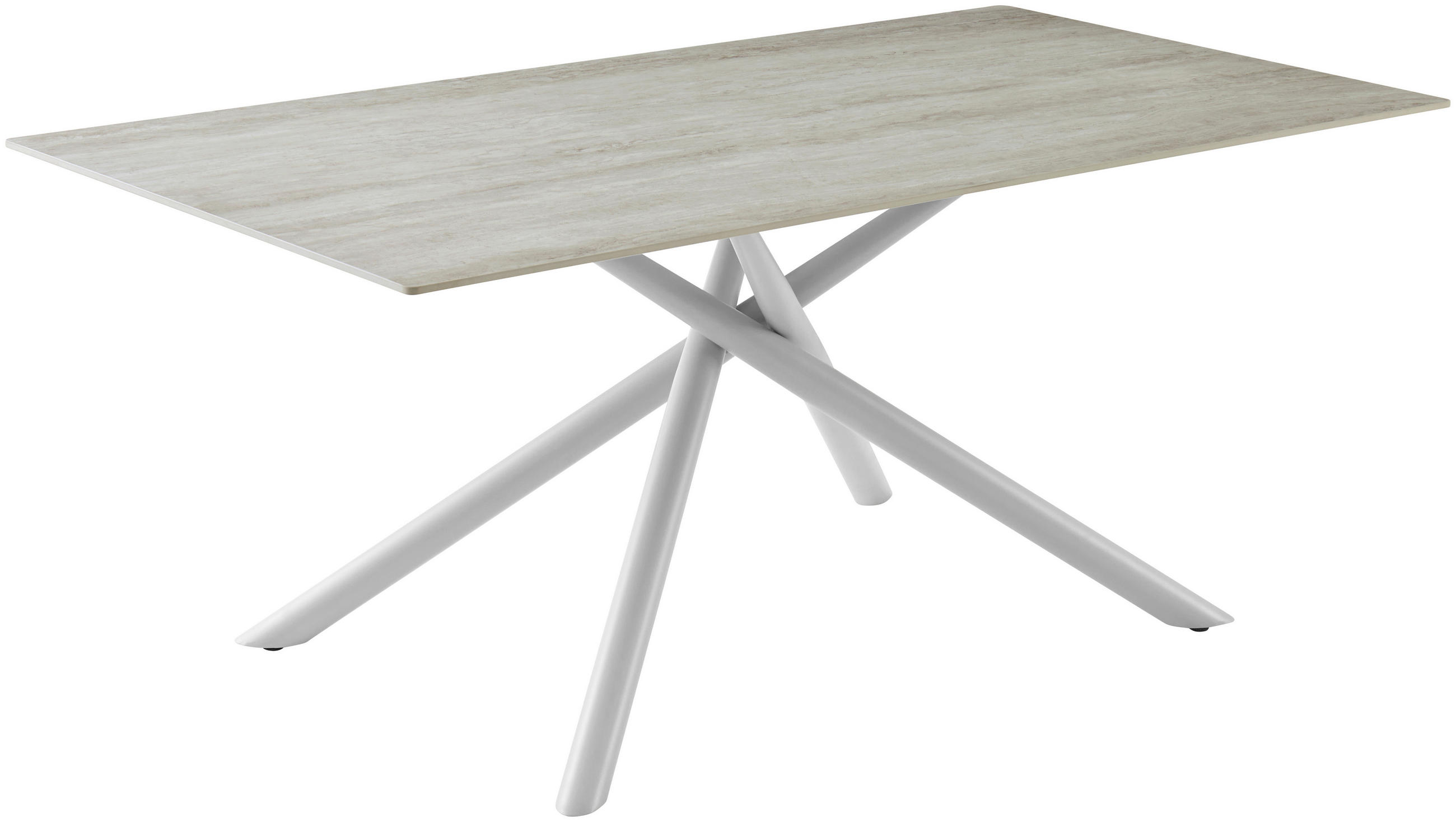 ESSTISCH rechteckig Beige  - Beige, Design, Stein/Metall (180/90/76cm) - Carryhome