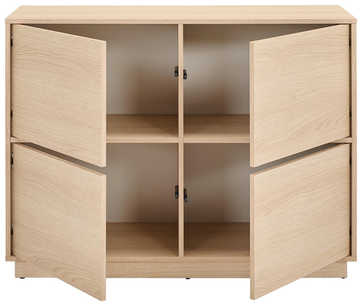 SIDEBOARD Japandi 111/82,5/41,5 cm  - Eichefarben, Design, Holzwerkstoff (111/82,5/41,5cm) - MID.YOU