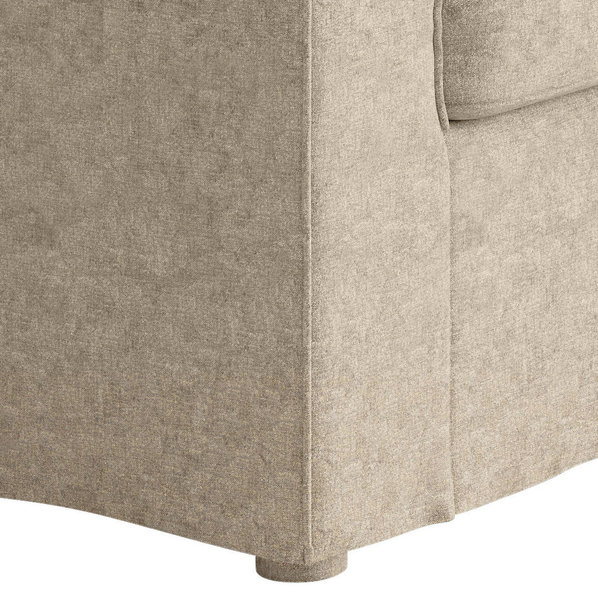 OHRENSESSEL in Flachgewebe Hellbraun  - Hellbraun/Edelstahlfarben, Design, Textil/Metall (88/105/90cm) - Livetastic