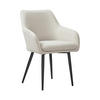 ARMLEHNSTUHL  in Struktur  - Beige/Schwarz, MODERN, Textil/Metall (61/85/60cm) - Livetastic
