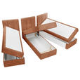 FAMILIENBETT - Rotbraun/Schwarz, Design, Holzwerkstoff/Kunststoff (210/200cm) - Esposa