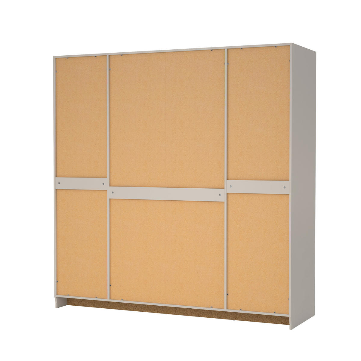 DREHTÜRENSCHRANK  in Kaschmir, 4-türig  - Kaschmir/Silberfarben, MODERN, Holz/Metall (195,5/200/61,7cm) - MID.YOU