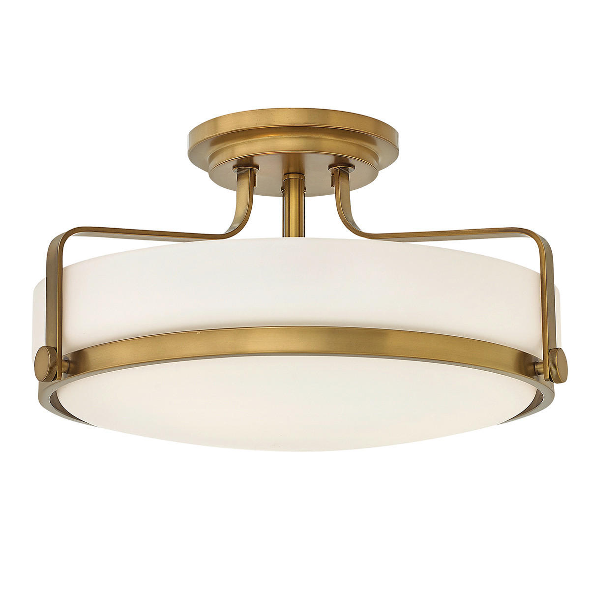 DECKENLEUCHTE  45.6/25.3 cm    - Messingfarben, Romantik / Landhaus, Glas/Metall (45.6/25.3cm) - Elstead Lighting