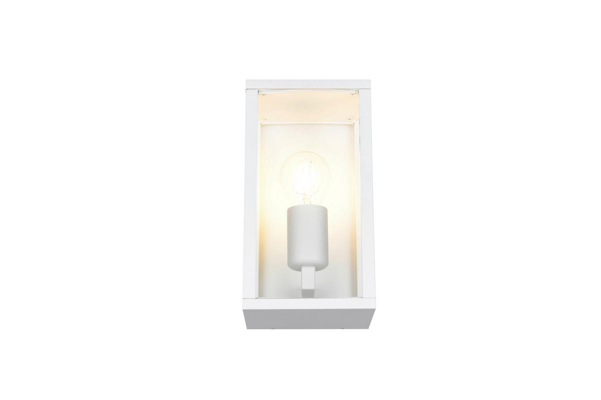 VÄGGLAMPA FÖR UTOMHUS - klar/vit, Basics, metall/glas (14/14/26cm) - Trio Leuchten