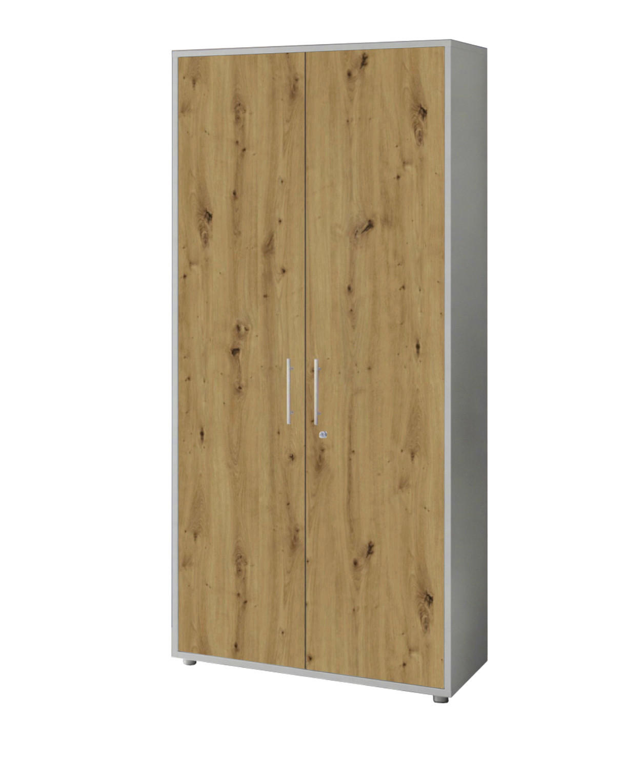 SKŘÍŇ NA ŠANONY, šedá, dub artisan, 84,4/185,6/33 cm - šedá/dub artisan, Lifestyle, kompozitní dřevo (84,4/185,6/33cm) - MID.YOU