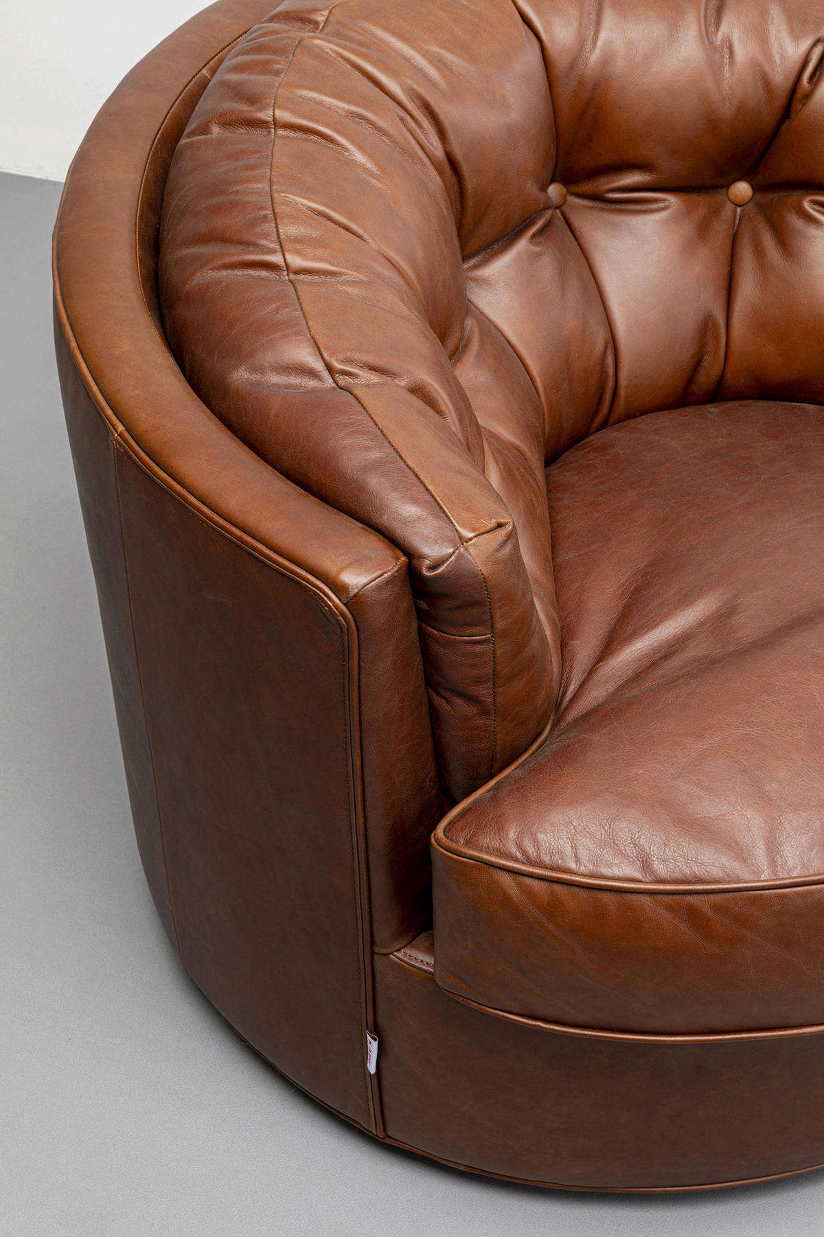 SESSEL in Echtleder Braun  - Schwarz/Braun, Design, Leder/Metall (90/70/80cm) - Kare-Design