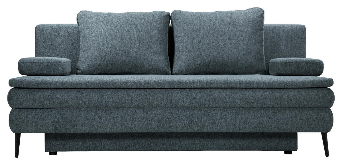 SCHLAFSOFA Webstoff Blau  - Blau/Schwarz, Design, Kunststoff/Textil (200/90/100cm) - Venda