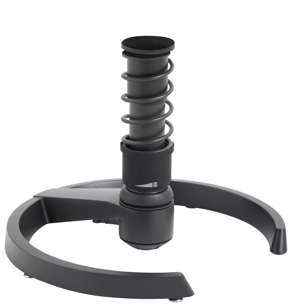 BÜROHOCKER Wollmischung mel. Grün, Schwarz  - Schwarz/Grün, Basics, Textil/Metall (55/45,66/55cm) - Aeris