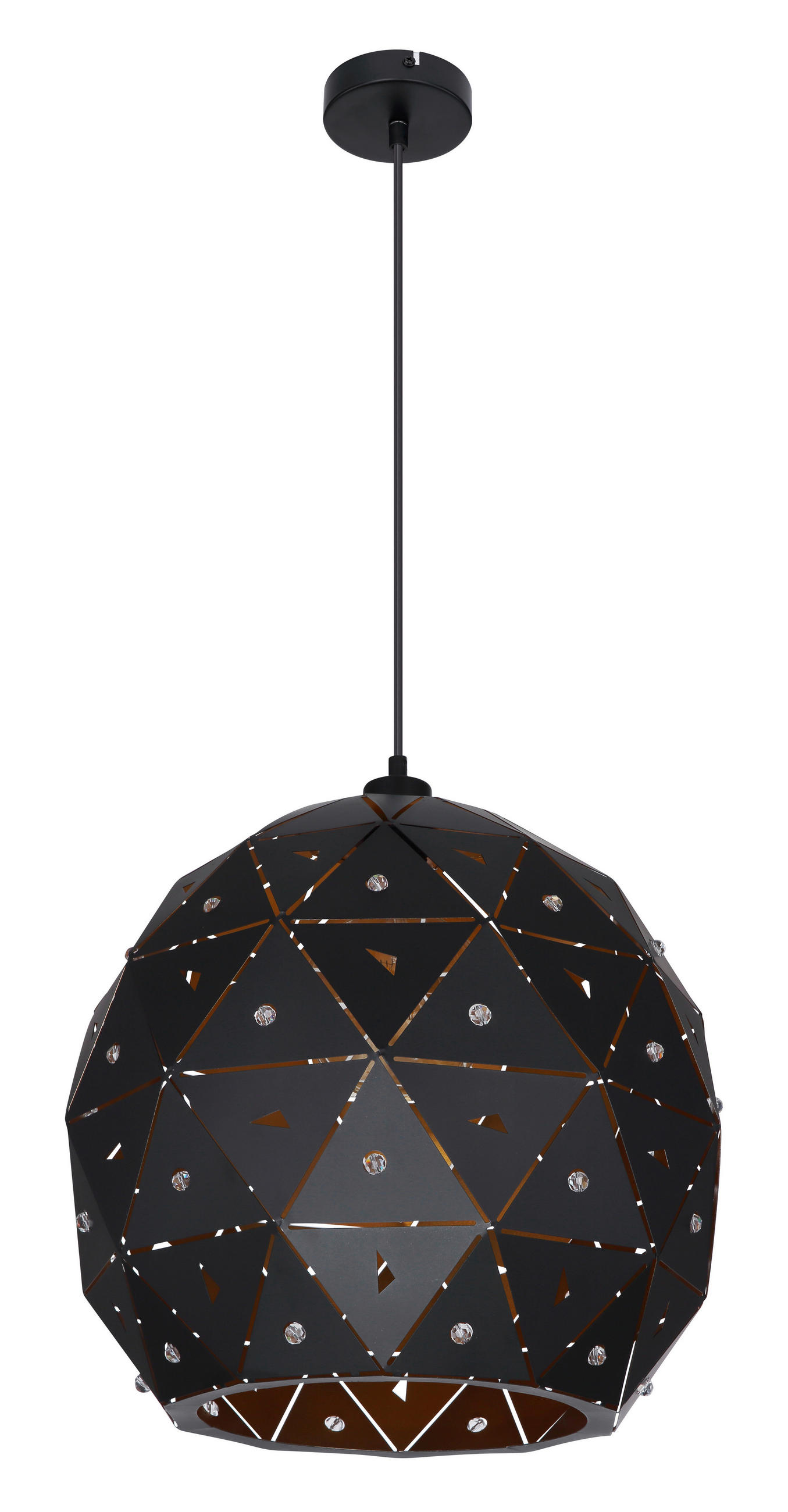 SVJETILJKA VISEĆA 40/120 cm Jodie - prozirno/zlatne boje, Basics, staklo/metal (40/120cm) - Globo