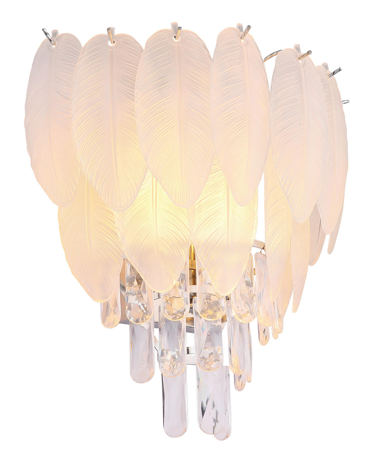 WANDLEUCHTE 35,5/20,5/40 cm   - Klar/Chromfarben, KONVENTIONELL, Kunststoff/Metall (35,5/20,5/40cm) - Globo