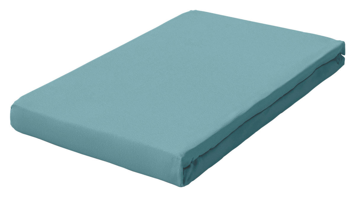 SPANNLEINTUCH 140-160/200-220 cm Jersey  - Blau, Basics, Textil (140-160/200-220cm) - Schlafgut