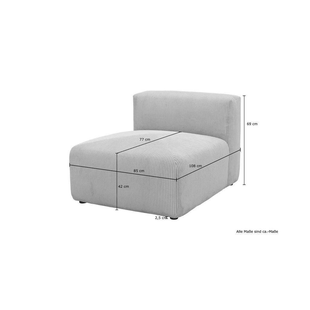 Thumbnail - Mid.you Sofaelement, Creme, Textil, Uni, 1-Sitzer, 85x69x108 cm, Made in EU, FSC Mix, erweiterbar, planbar, Rücken echt,...