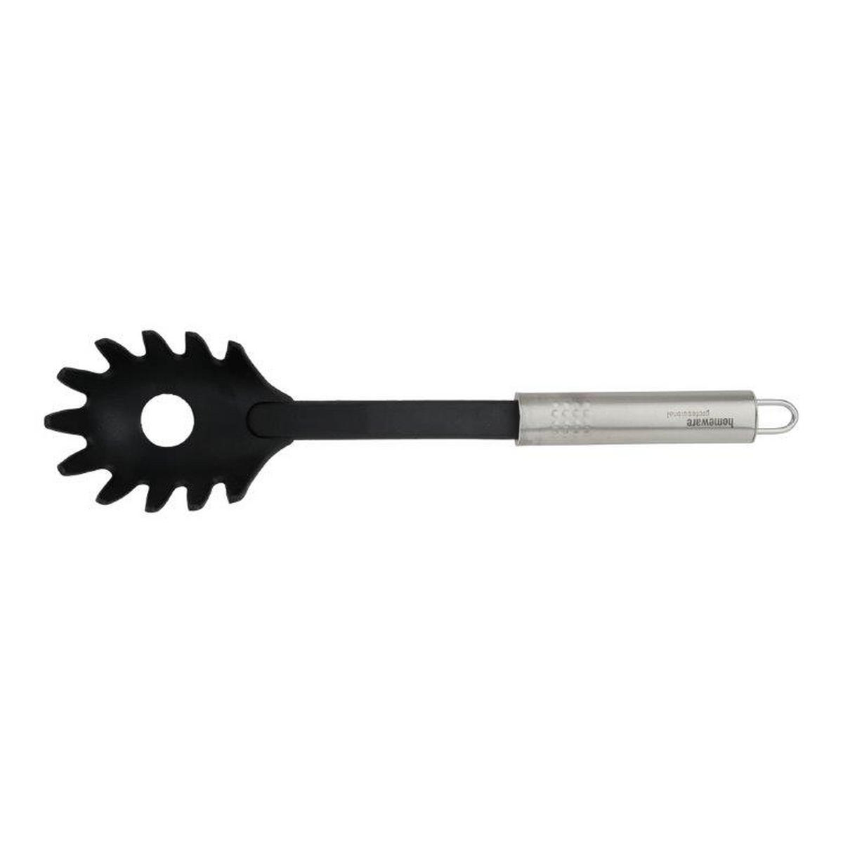SPAGHETTILÖFFEL - Silberfarben/Schwarz, Basics, Kunststoff/Metall (30cm) - Homeware Profession.