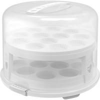 KUCHENTRANSPORTBOX 35,5/34,5/26 cm  - Transparent/Weiß, Basics, Kunststoff (35,5/34,5/26cm) - Rotho