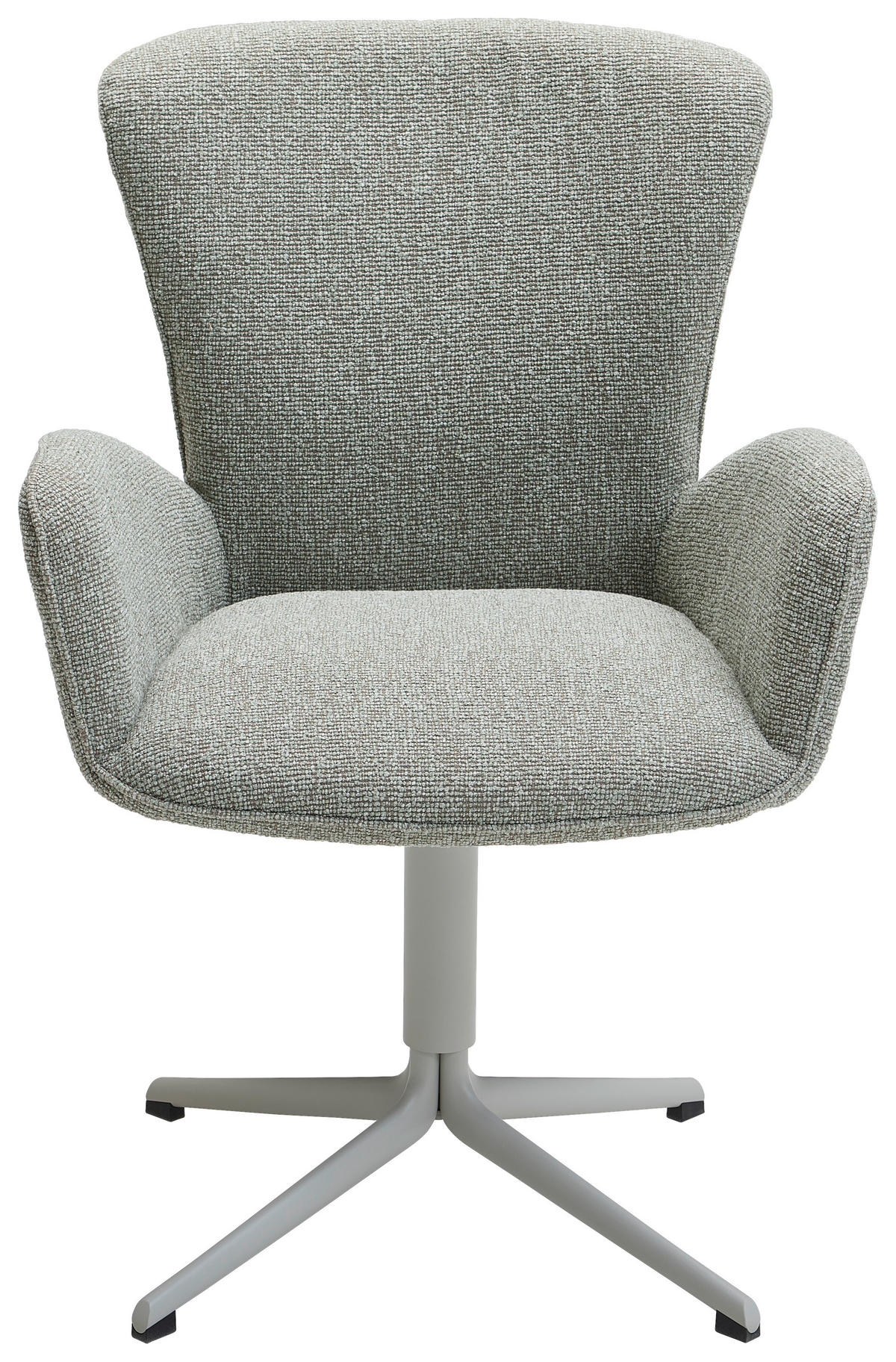 ARMLEHNSTUHL  in Eisen Jacquard, Flachgewebe  - Pastellgrün/Grau, Design, Textil/Metall (63/92/63cm) - Valdera
