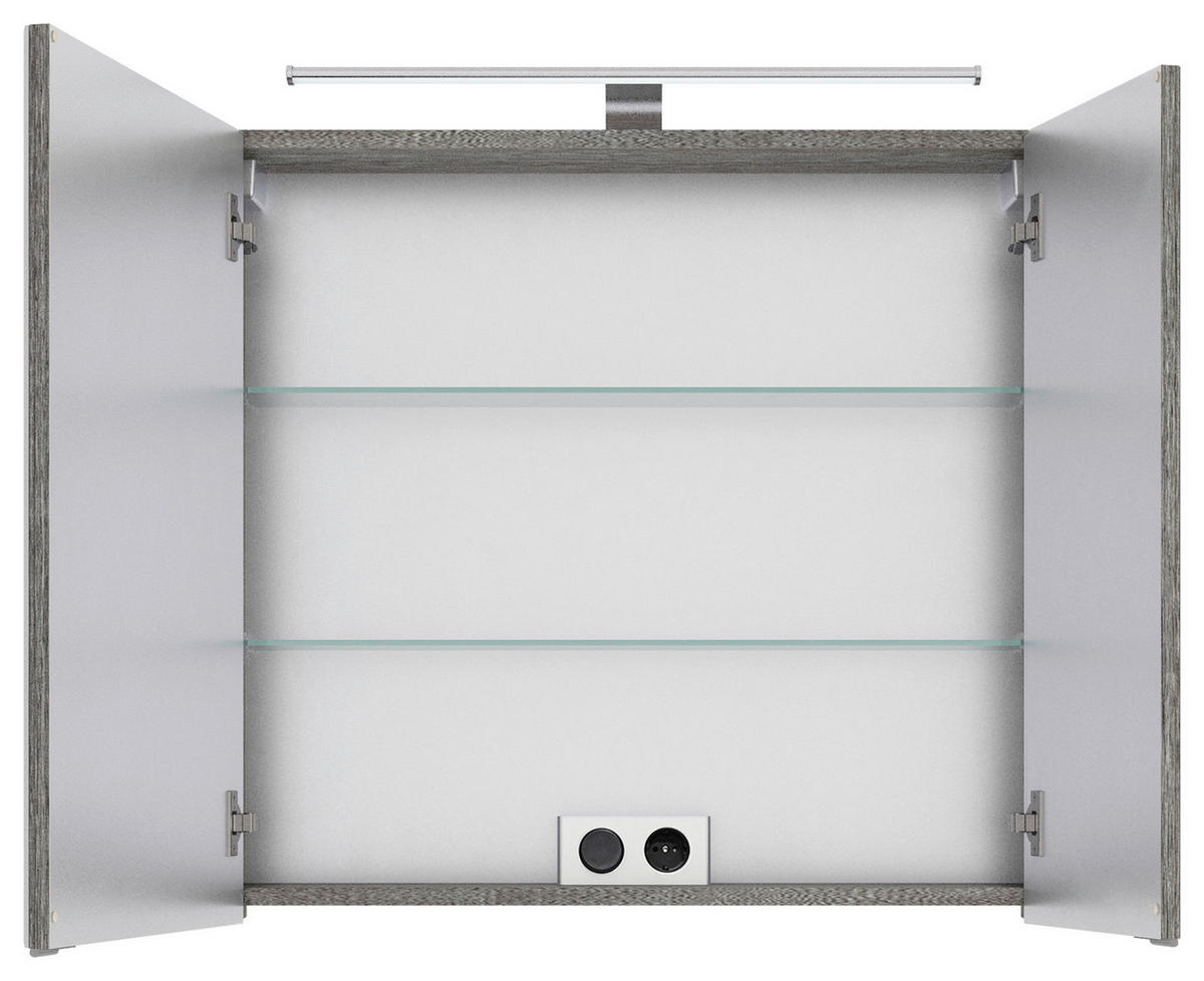 SPIEGELSCHRANK 75/70,3/17 cm  - Chromfarben/Graphitfarben, KONVENTIONELL, Glas/Holzwerkstoff (75/70,3/17cm) - Pelipal