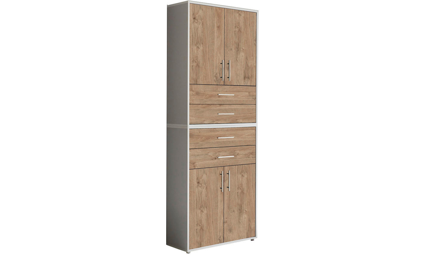 Mid.you Aktenschrank Grau, Eiche 84.4x227.2x33 cm