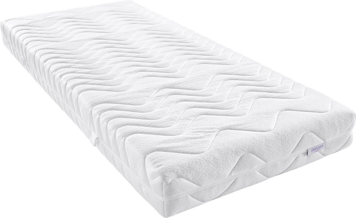KOMFORTSCHAUMMATRATZE 160/200 cm Höhe ca. 19 cm  - Weiß, Basics, Textil (160/200cm) - Sleeptex