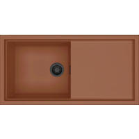 SPÜLE SINTESI 480  - Terracotta/Schwarz, Basics, Keramik (100/50/21,7cm) - HKT