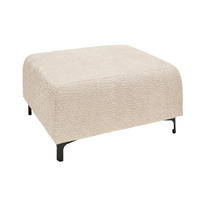 HOCKER Chenille Beige  - Beige/Schwarz, KONVENTIONELL, Textil/Metall (99/46/77cm) - Carryhome