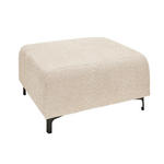 HOCKER in Textil Beige  - Beige/Schwarz, KONVENTIONELL, Textil/Metall (99/46/77cm) - Carryhome