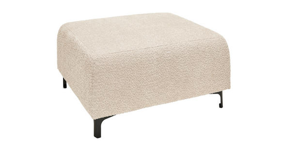 HOCKER in Textil Beige  - Beige/Schwarz, KONVENTIONELL, Textil/Metall (99/46/77cm) - Carryhome
