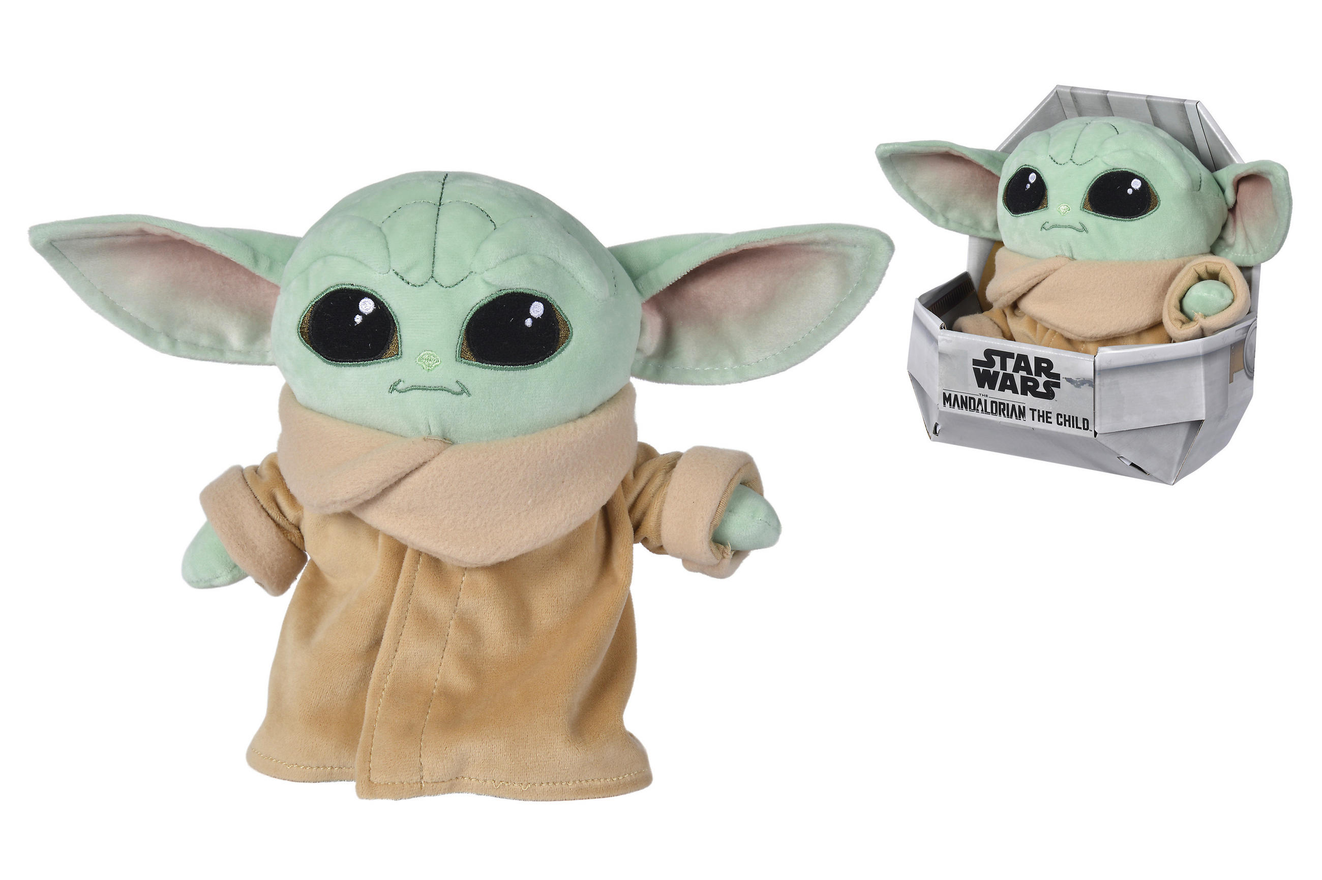 PLÜSCHTIER Mandalorian Grogu The Child  - Türkis/Braun, Basics, Textil (18,50/21,50/22cm) - Disney