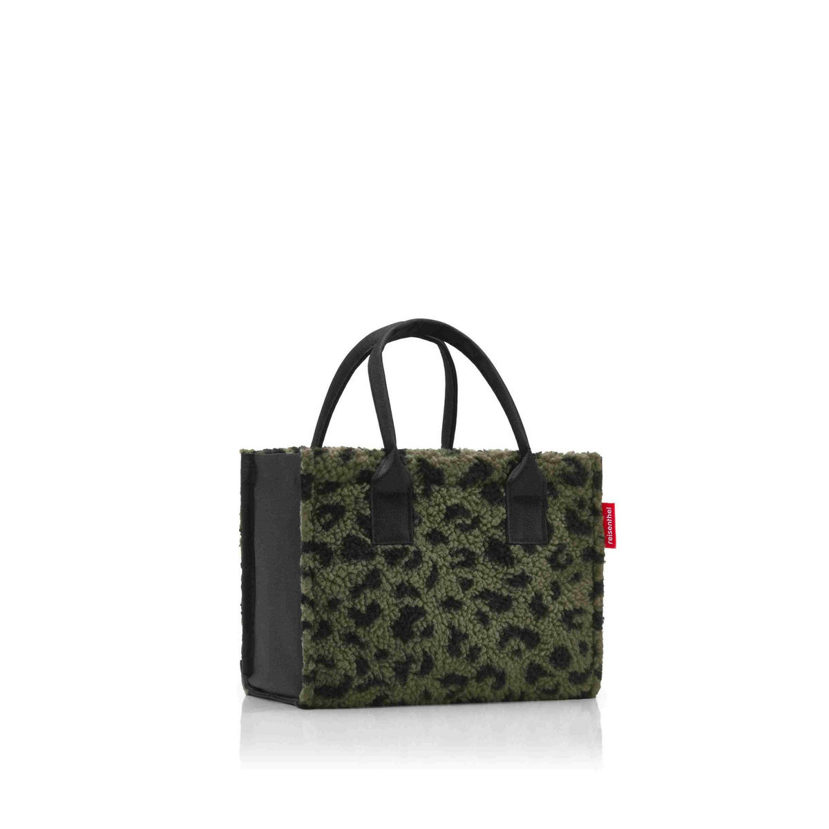 EINKAUFSTASCHE Daily shopper XS teddy leo olive  - Dunkelgrün, Basics, Textil (27/21/14cm) - Reisenthel