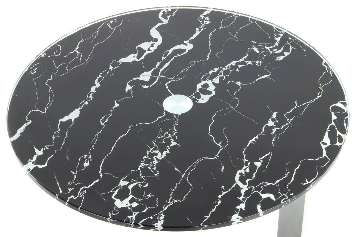 BEISTELLTISCH in Metall, Glas, Holzwerkstoff 40/40/53 cm  - Silberfarben/Schwarz, Basics, Glas/Holzwerkstoff (40/40/53cm) - Kayoom
