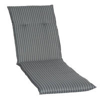 LIEGENAUFLAGE in Grau, Weiß Streifen  - Weiß/Grau, Basics, Textil (193/60/6cm) - Gardenson