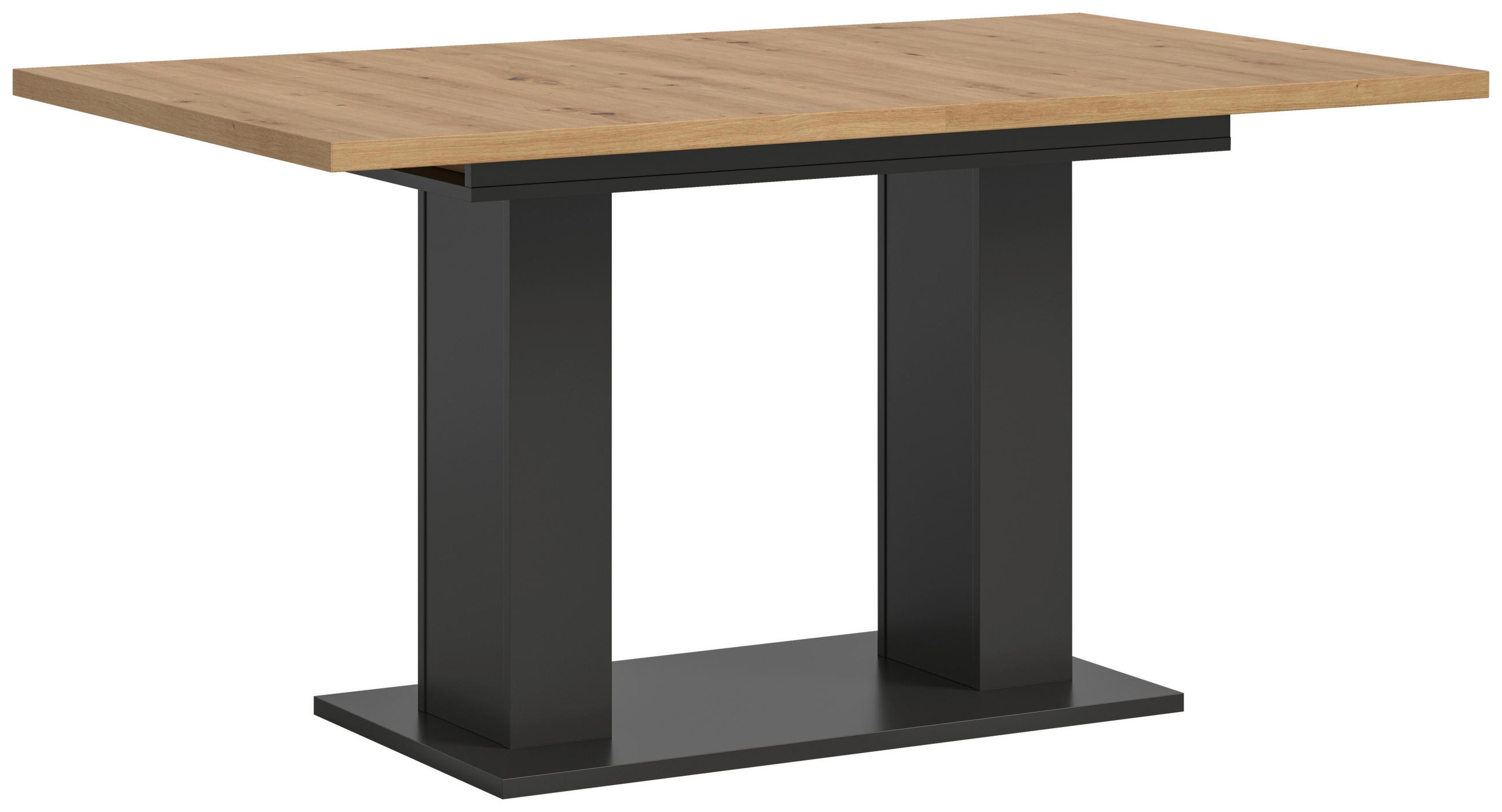 AUSZIEHTISCH Eiche Artisan rechteckig  ausziehbar  - Eiche Artisan/Grau, KONVENTIONELL, Holzwerkstoff (150-190/90/76cm) - MID.YOU