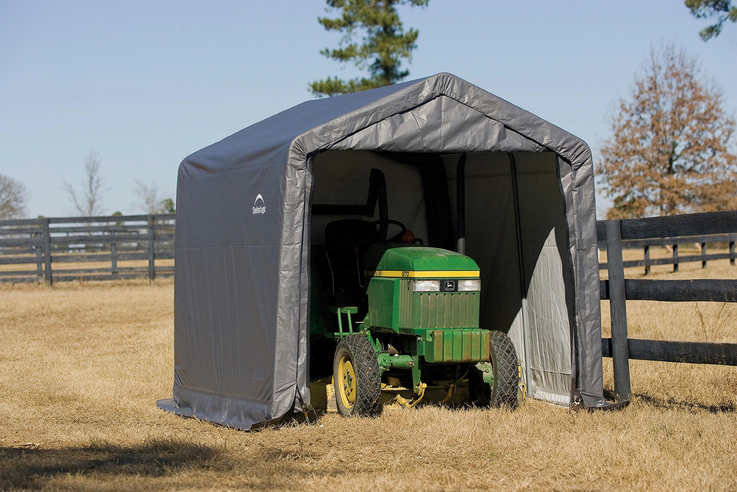 ZELTGARAGE 300/240/300 cm - Grau, Basics, Kunststoff (300/240/300cm) - Ambia Garden