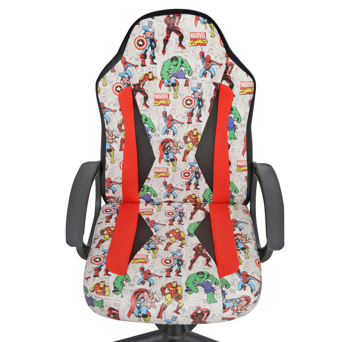 GAMINGSTUHL Multicolor, Rot, Schwarz, Weiß Kunststoff, Textil   - Rot/Multicolor, Design, Kunststoff/Textil (60/98,5-108/63,6cm) - Marvel