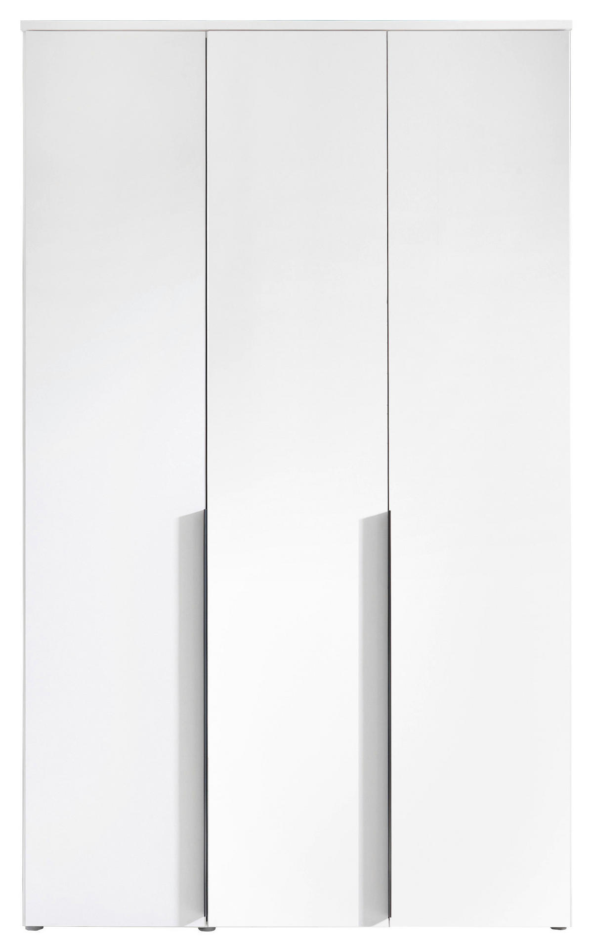 DREHTÜRENSCHRANK 135/225/52 cm 3-türig Weiß  - Schwarz/Weiß, MODERN, Holzwerkstoff/Kunststoff (135/225/52cm) - MID.YOU