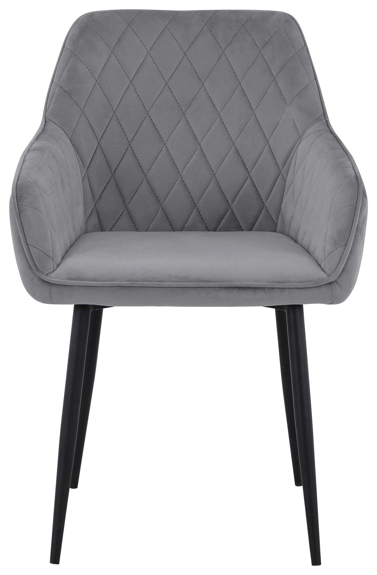 ŽIDLE S PODRUČKAMI, železo, samet, šedá, černá - šedá/černá, Design, kov/textil (56/82,5/61,5cm) - Novel