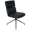 STUHL Echtleder Schwarz  - Schwarz, Design, Leder/Metall (50/92/64,5cm) - Dieter Knoll