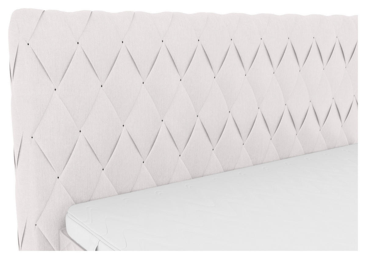 BOXSPRINGBETT 160/200 cm  in Greige  - Greige/Schwarz, Konventionell, Textil/Metall (160/200cm) - Carryhome