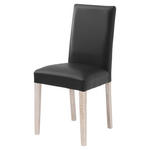 STUHL  in Lederlook Textil  - Schwarz/Sonoma Eiche, KONVENTIONELL, Holz/Textil (44/92/57cm) - Carryhome