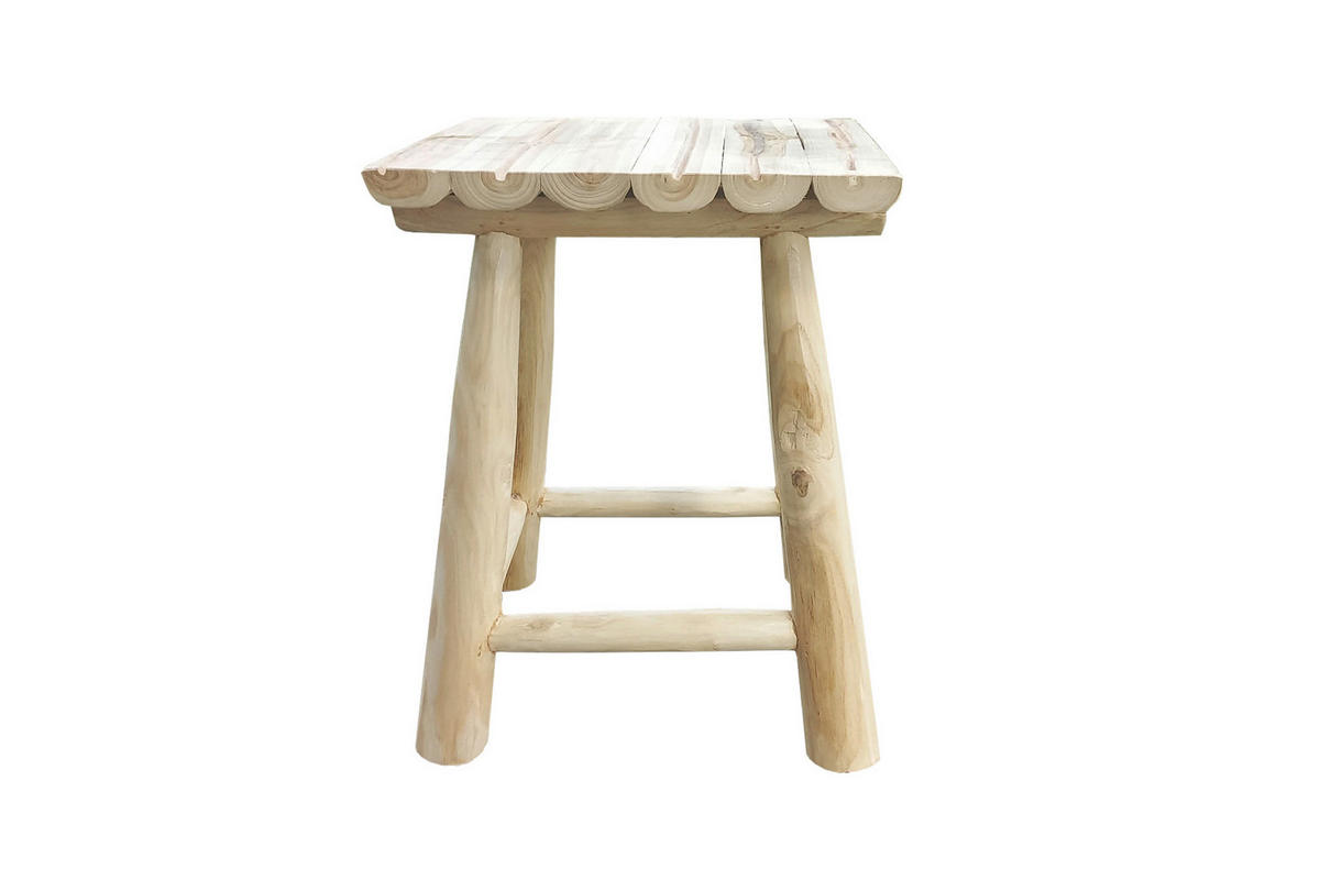 GARTENHOCKER  - Naturfarben, Design, Holz (30/45/30cm) - Livetastic