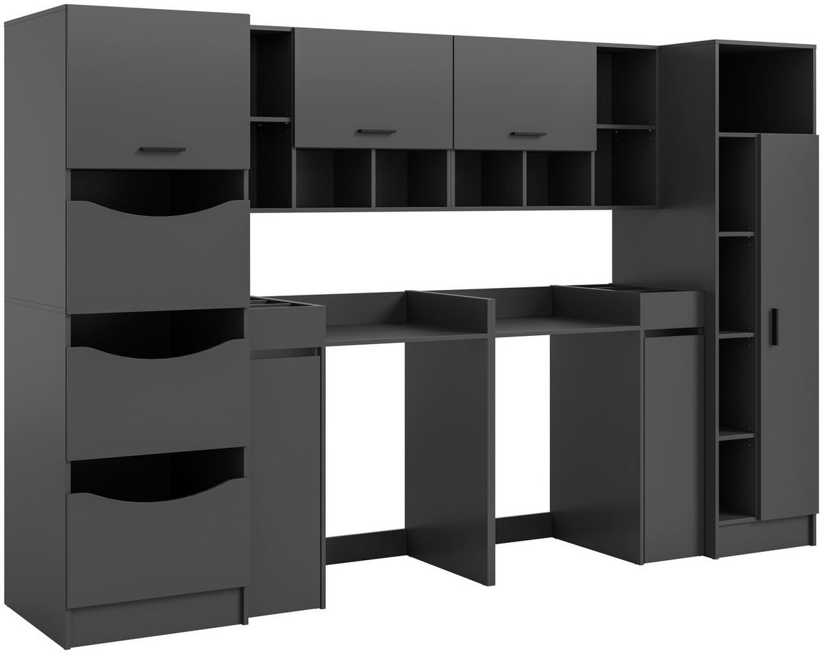 HAUSWIRTSCHAFTSRAUM 300/195/68 cm  in Anthrazit  - Anthrazit, Basics, Holzwerkstoff (300/195/68cm) - MID.YOU