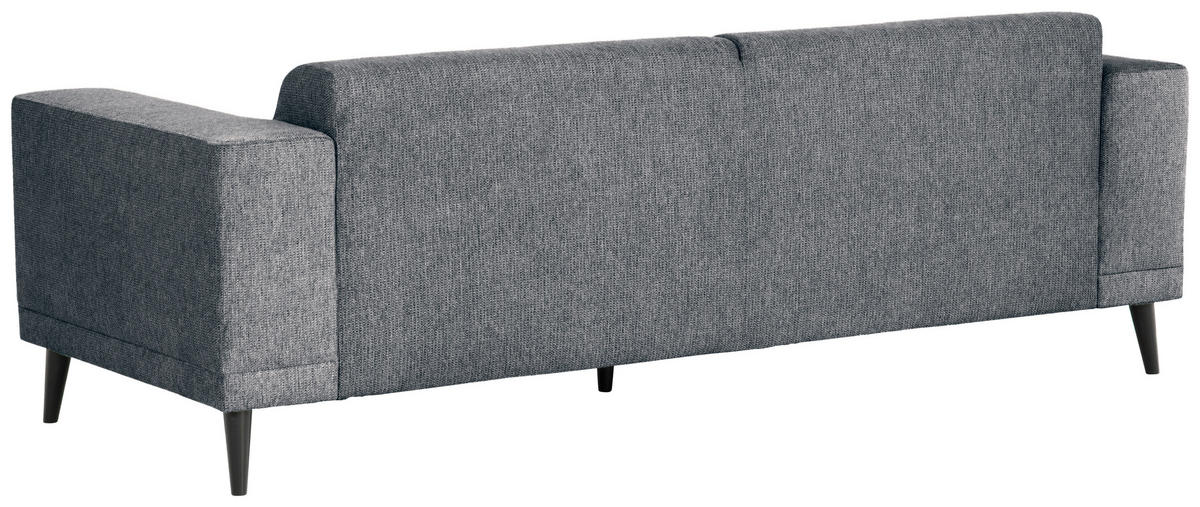 3-SITZER-SOFA OSLO_LZ Webstoff Dunkelgrau  - Dunkelgrau/Schwarz, Design, Holz/Textil (218/77/93cm) - MID.YOU