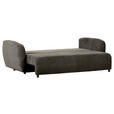 SCHLAFSOFA mit Liegefunktion, Schlafen auf Sitzhöhe, Rücken echt Flachgewebe Dunkelgrau - Dunkelgrau/Schwarz, KONVENTIONELL, Kunststoff/Textil (250/74/108cm) - Carryhome