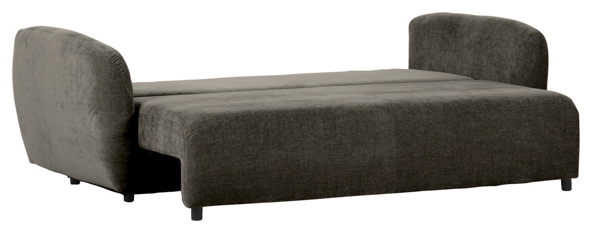 SCHLAFSOFA in Flachgewebe Dunkelgrau  - Dunkelgrau/Schwarz, KONVENTIONELL, Kunststoff/Textil (250/74/108cm) - Carryhome