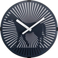 WANDUHR Schwarz 30,5/30,5/5 cm  - Schwarz, Basics, Kunststoff (30,5/30,5/5cm) - Nextime