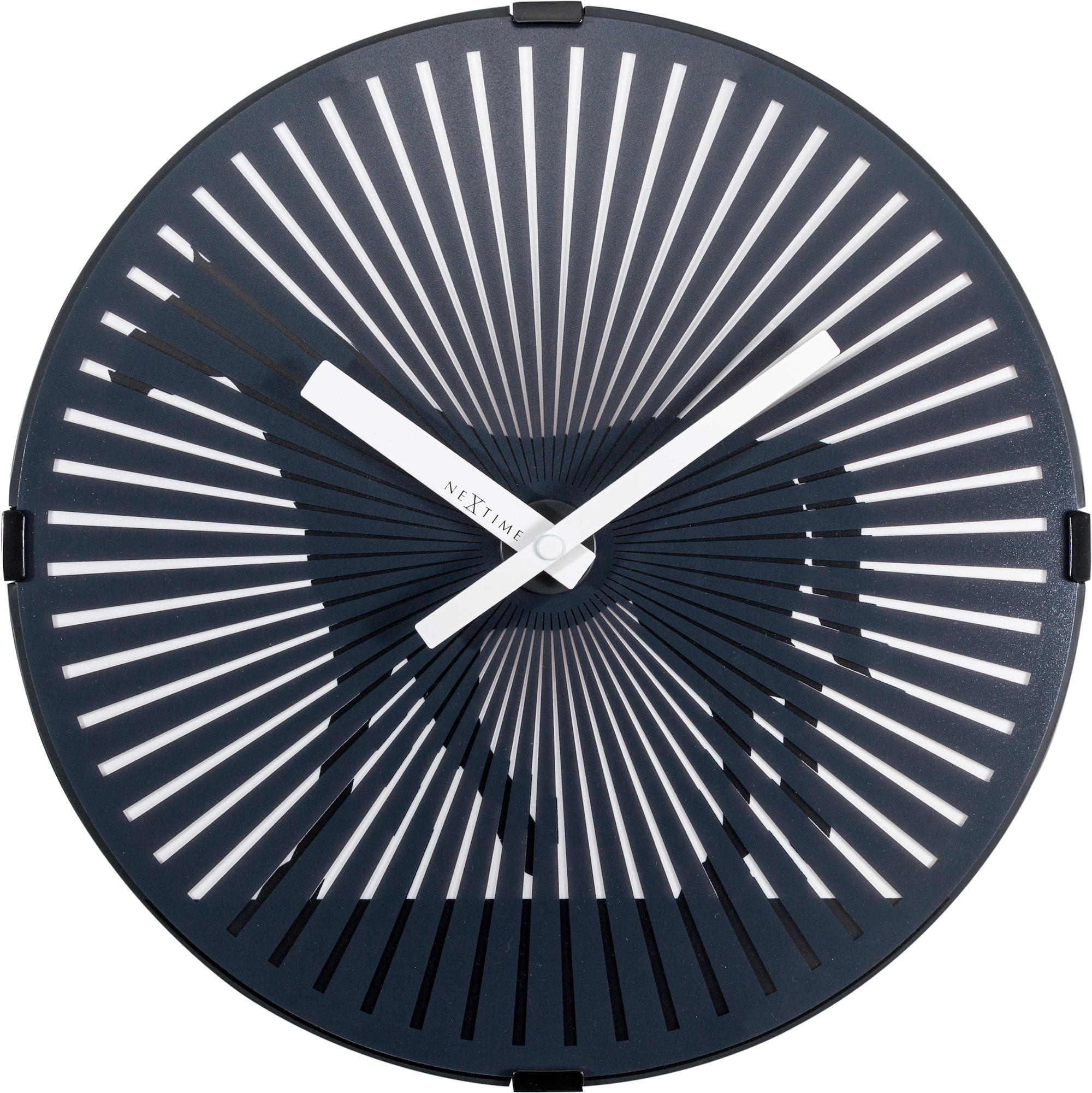 Nextime Wanduhr Schwarz 30.5x30.5x5 cm