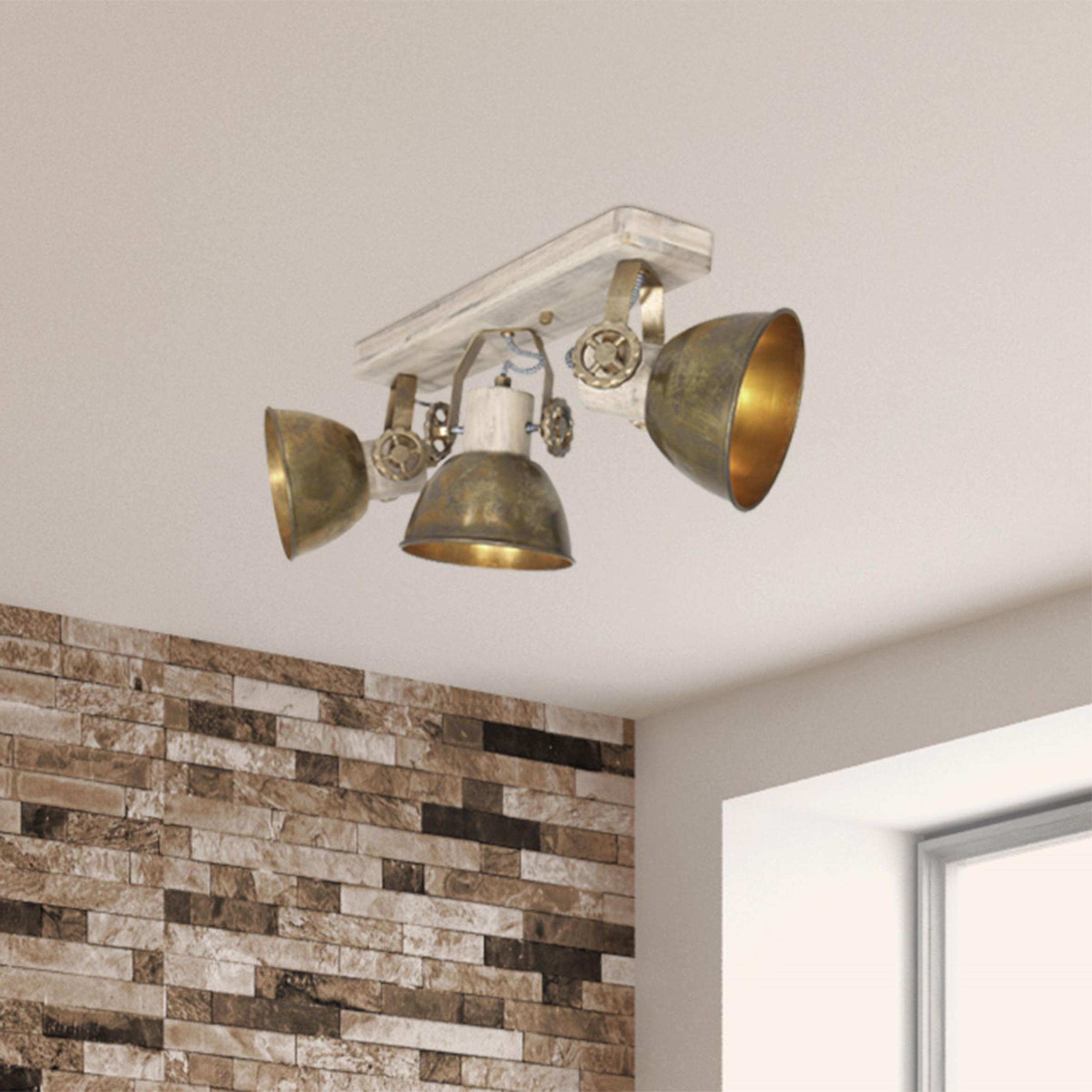 DECKENSPOTS 59/19/23 cm   - Bronzefarben/Kupferfarben, Trend, Holz/Metall (59/19/23cm)