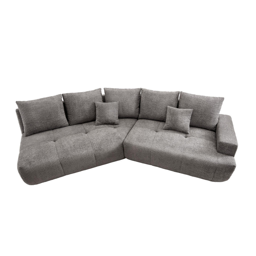 Thumbnail - Livetastic Bigsofa, Anthrazit, Textil, Uni, 4-Sitzer, Füllung: Schaumstoff, 323x91x155 cm, Made in EU, seitenverkehrt er...