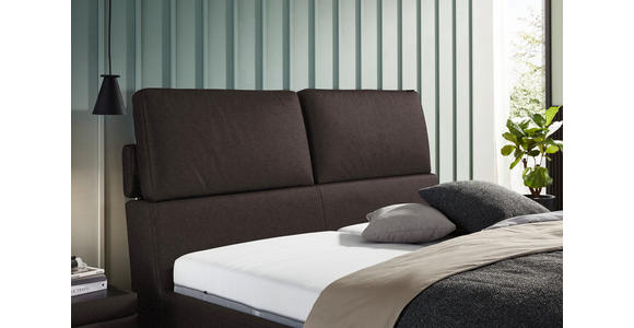 POLSTERBETT Matratze, Lattenrost Dunkelbraun 200/200 cm  - Hellbraun/Anthrazit, Design, Holz/Textil (200/200cm) - Johann Jakob